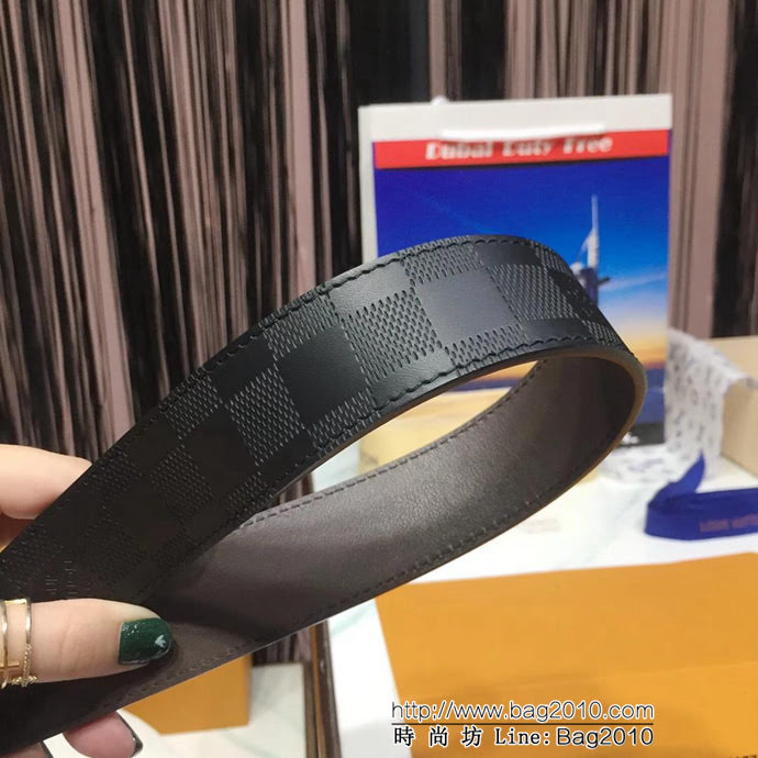 路易威登LV 經典款 Skyline雙面腰帶 兩種佩戴方式 金屬搭扣 男士皮帶  xfp1118